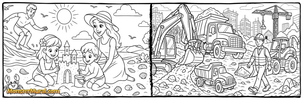 Beach Day (5011) & Construction Site (5040)