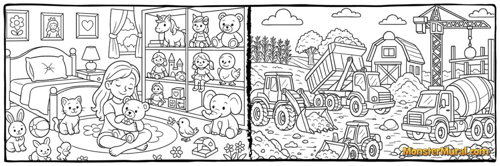 Girl's Bedroom (5021) & Construction Site (5041)