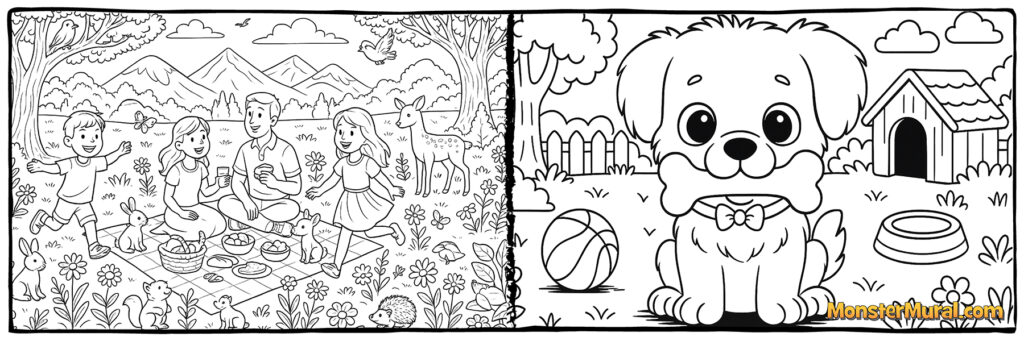 Family Picnic (5184) & Puppy (5066)