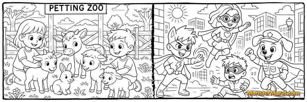 -Petting Zoo (5203) & Superheroes (5332)