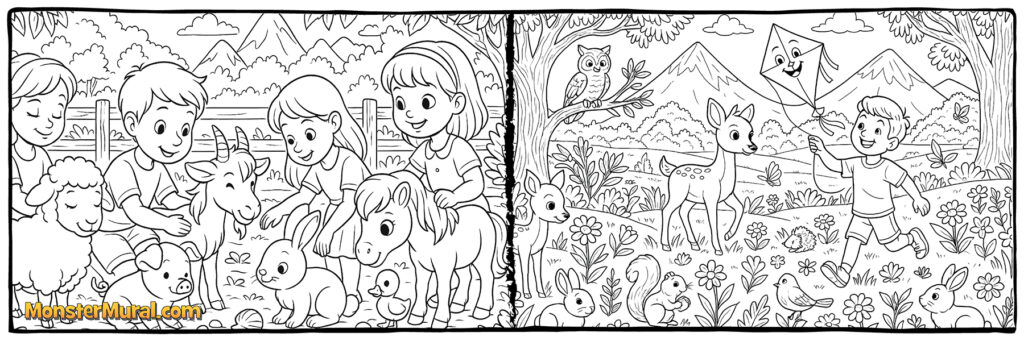 Petting Zoo (5204) & Meadow Scene (5185)