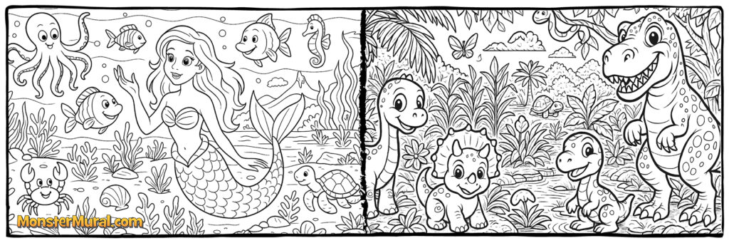 -Mermaid (5385) & Baby Dinosaurs (5053)